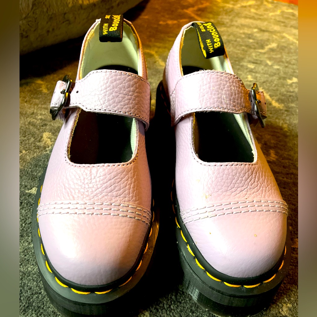 Dr. Martens Adina Flowers Size 5 Girls Purple Platform Marry Janes